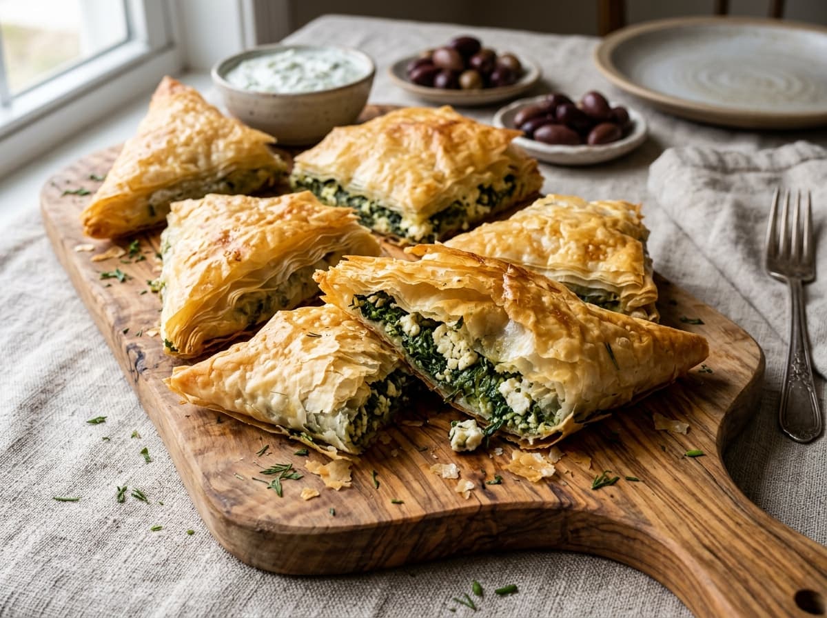 Classic Greek Spanakopita (Crispy Spinach & Feta Phyllo Pie)