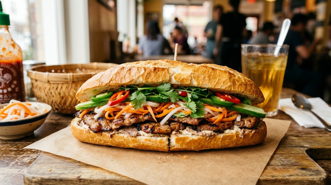 Classic Vietnamese Bánh Mì (Crispy Baguette Sandwich)