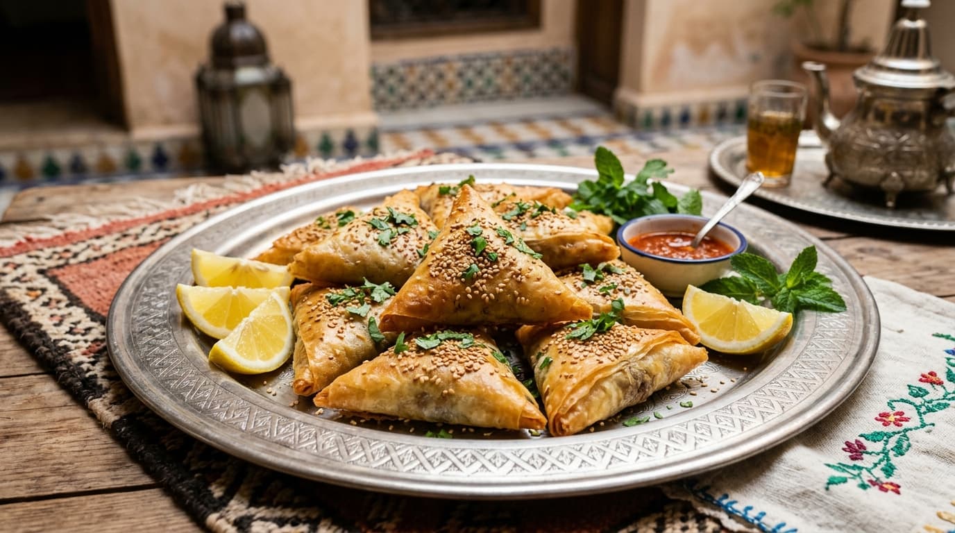 Authentic Moroccan Crispy Spiced Beef & Almond Briouates