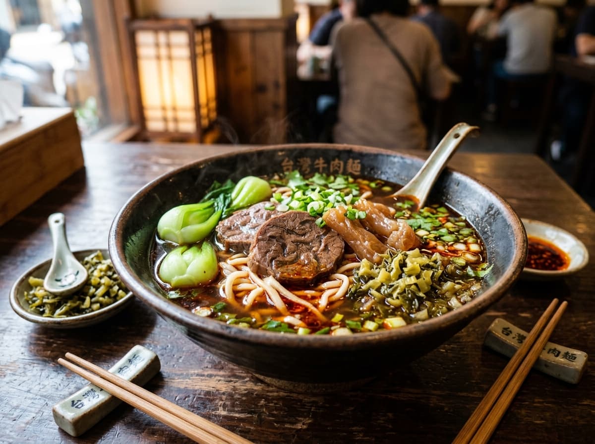 Taiwanese Braised Beef Noodle Soup (Hong Shao Niu Rou Mian)