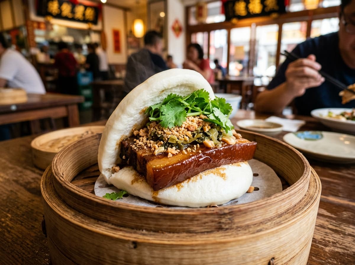 Taiwanese Gua Bao (Pork Belly Steamed Buns / Taiwanese Burger)