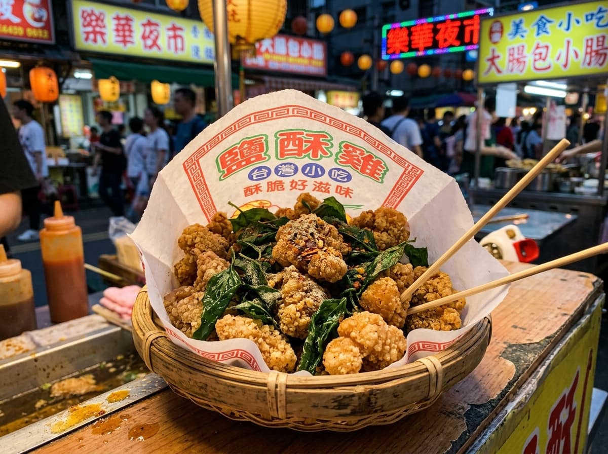 Taiwanese Popcorn Chicken with Crispy Thai Basil (Yan Su Ji)