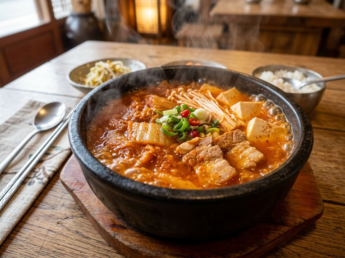 Traditional Korean Kimchi Jjigae (Rich Pork & Kimchi Stew)