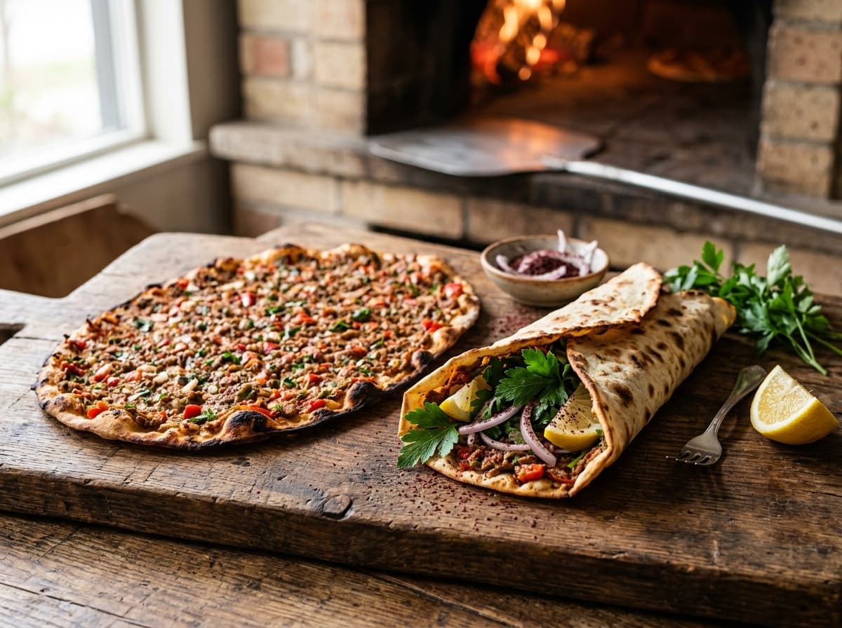 Authentic Crispy Turkish Lahmacun (Stone-Baked Spiced Lamb Flatbread)